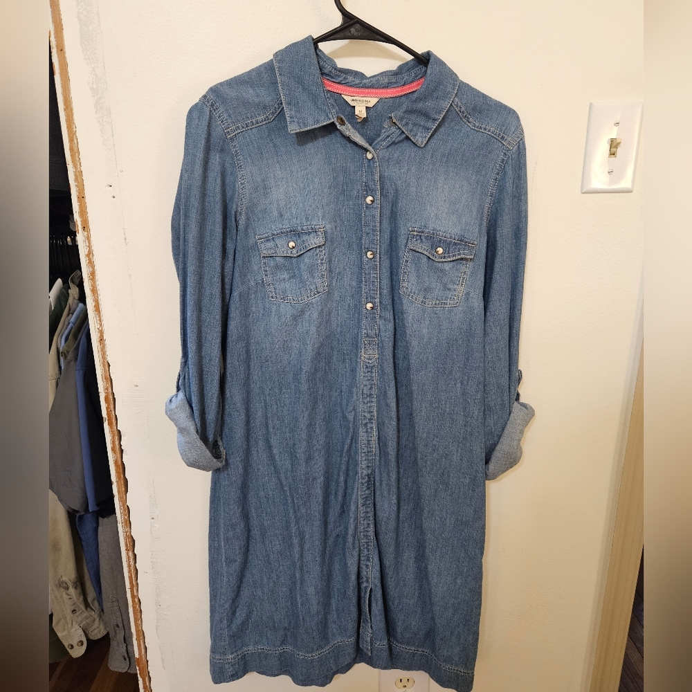 Sonoma Pearl Snap Denim Dress
